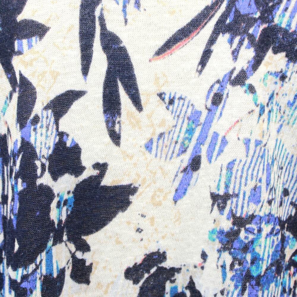 Nic + Zoe NZT Abstract Floral Print 3/4 Sleeve Casual Blouse Top Plus 2X - Picture 7 of 8